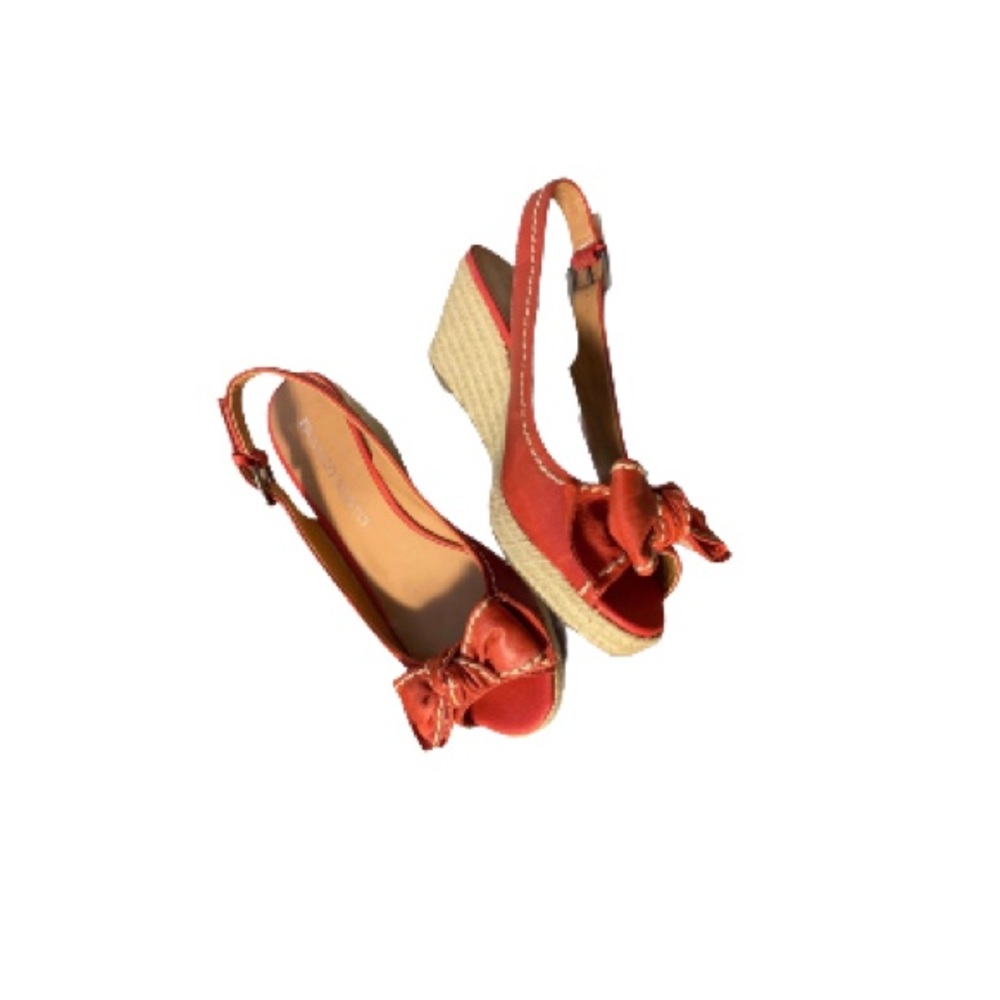 Franco Sarto Red Leather Wedges - Women’s Size 7